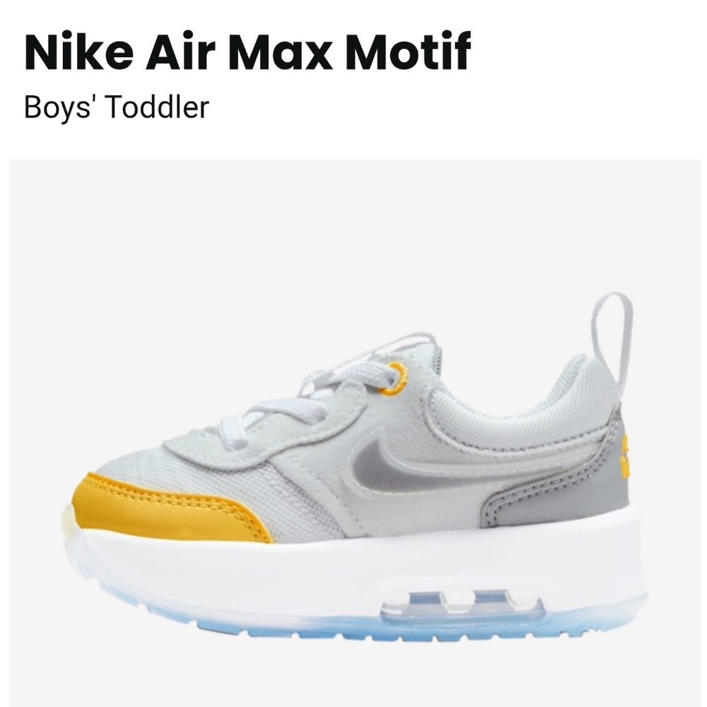 Boys Nike Air Max Motif 10 shoes clear rubber outsole bottom exc